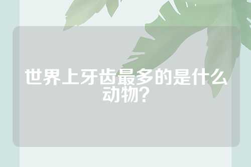 世界上牙齿最多的是什么动物？